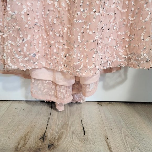 Adrianna Papell Short Sleeve Sequin Gown - Picture 11 of 11